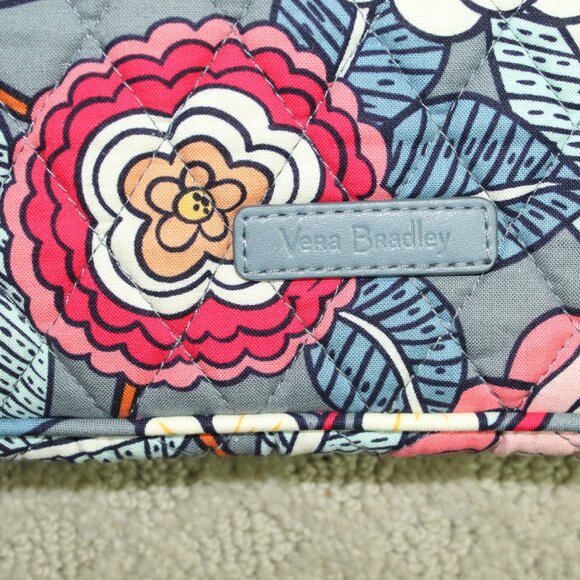 NEW Vera Bradley Floral 16"x12" Quilted Laptop Sleeve Case Bag Green Blue - Picture 3 of 6